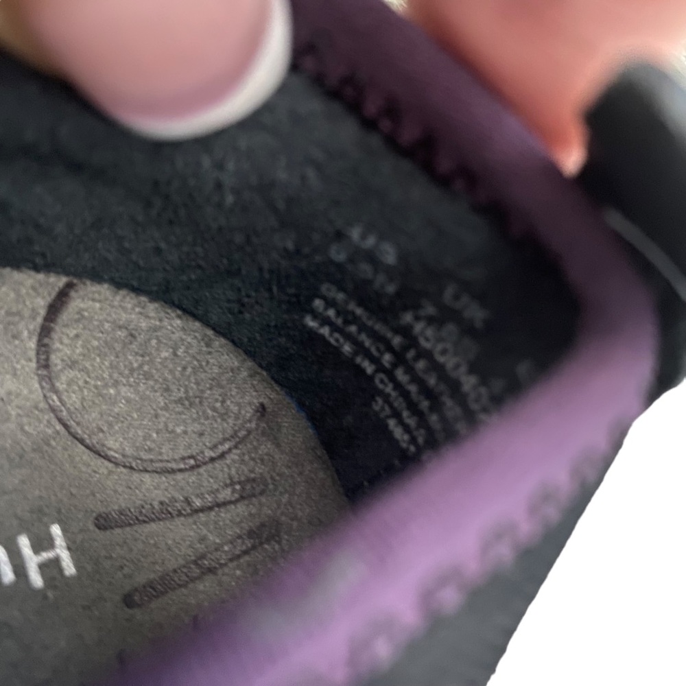 Hush Puppies Grey Suede, Purple and Black Leather Slip On with Velcro Strap 9.5 - Picture 13 of 13